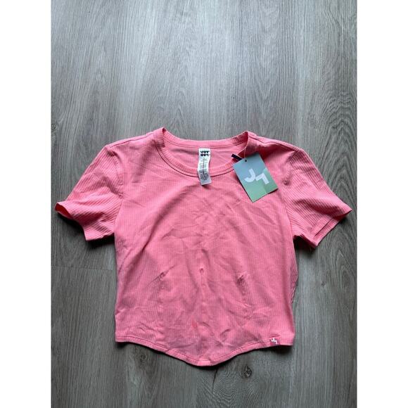 Joy Lab Tops - Joy Lab New with tag Activewear Crop Top, Pink, Short Sleeve, women’s size Small